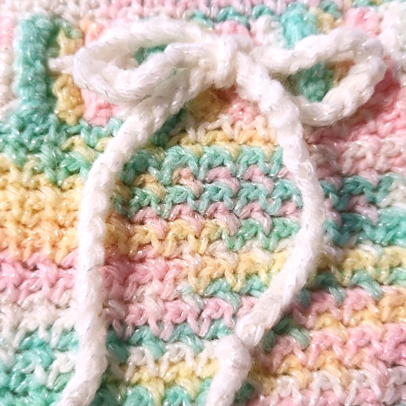 Knitted Spring Variegated Pastel Baby Romper - Picture 9 of 10